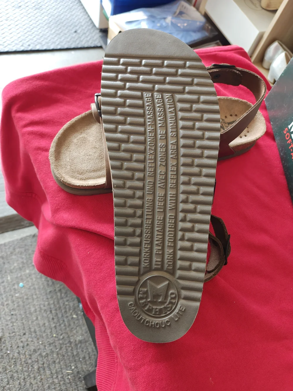 Mephisto Brown Leather Men's Buckle Sandals 9